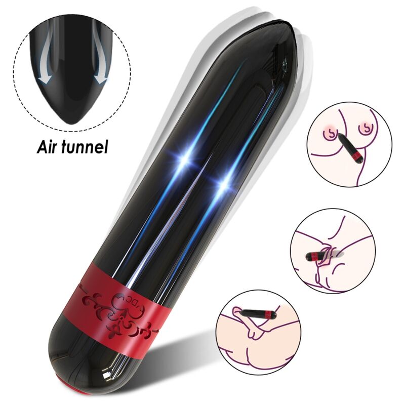 ARMONY - ROCKET VIBRATOR BULLET REMOTE CONTROL BLACK - ToysByMonk