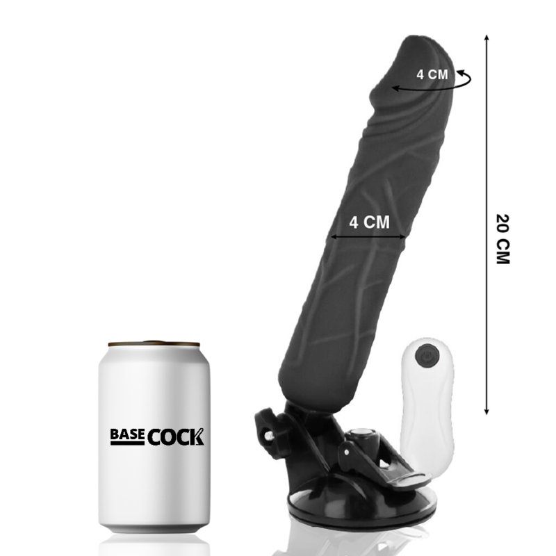 BASECOCK - REALISTIC VIBRATOR REMOTE CONTROL FLESH 20 CM -O- 4 CM BASECOCK
