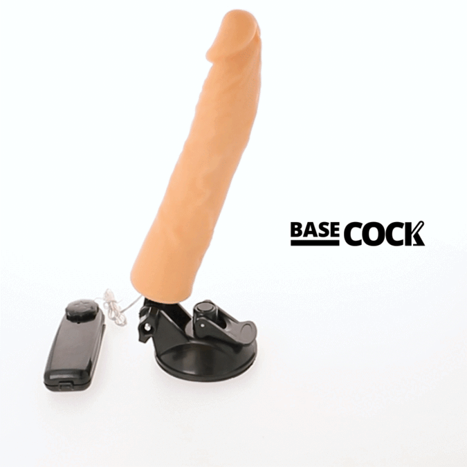 BASECOCK - REALISTIC VIBRATOR REMOTE CONTROL FLESH 21 CM -O- 4 CM BASECOCK