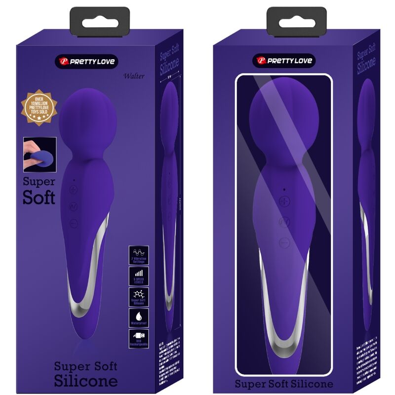PRETTY LOVE - WALTER VIBRATOR WAND PURPLE - ToysByMonk