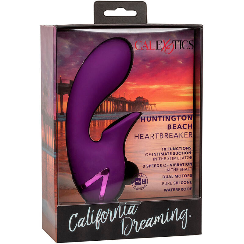 CALEXOTICS - HUNTINGTON BEACH HEARTBREAKER STIMULATOR & SUCKER PURPLE BY CALIFORNIA DREAMING - ToysByMonk