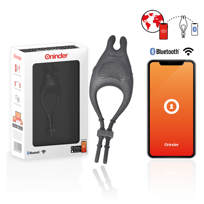 ONINDER - PAMPA RECHARGEABLE ADJUSTABLE VIBRATOR RING WITH CLITORIS STIMULATOR 10 SPEED - FREE APP - ToysByMonk