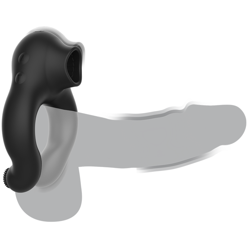 ARMONY - SILICONEN VIBRATOR RING 3 MOTOREN OPLAADBAAR ZWART - GOUD
