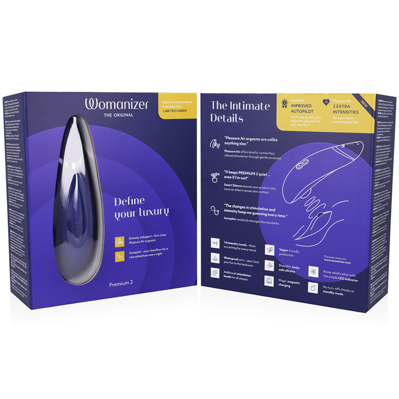 WOMANIZER - PREMIUM 2 CLITORAL STIMULATOR BLUEBERRY - ToysByMonk