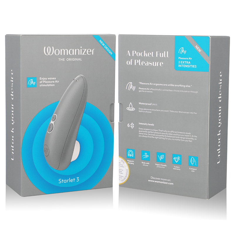 WOMANIZER - STARLET 3 CLITORAL STIMULATOR GRAY - ToysByMonk