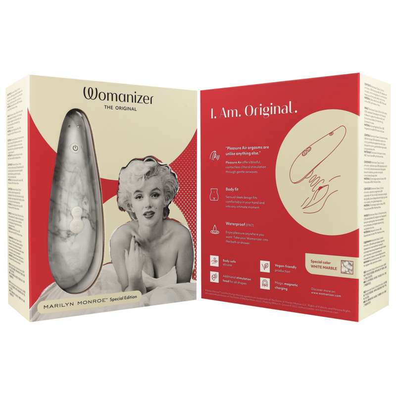 WOMANIZER - MARILYN MONROE CLASSIC 2 CLITORAL STIMULATOR WHITE MARBLE WOMANIZER