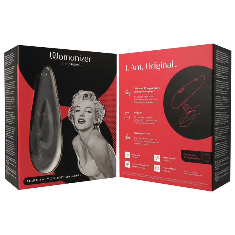 WOMANIZER - MARILYN MONROE CLASSIC 2 CLITORAL STIMULATOR BLACK MARBLE - ToysByMonk
