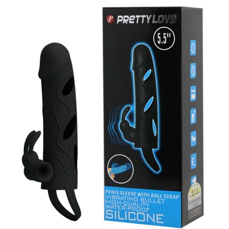 PRETTY LOVE - SILICONE COVER WITH VIBRATION 14 CM 1.0 - ToysByMonk