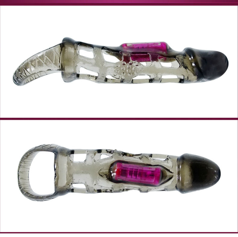 BAILE - PENIS EXTENSION SLEEVE WITH VIBRATION AND STRAP 13.5 CM BAILE FOR HIM