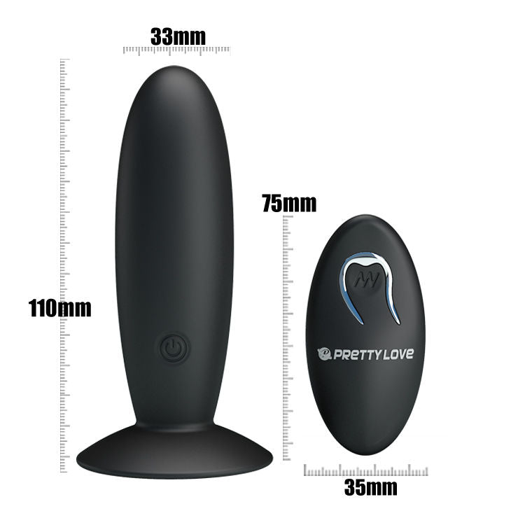 PRETTY LOVE - RECHARGEABLE ANAL PLUG WITH VIBRATION AND CONTROL PRETTY LOVE BOTTOM