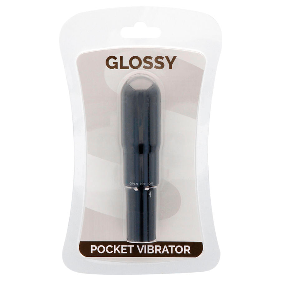 GLOSSY - POCKET VIBRATOR BLACK - ToysByMonk
