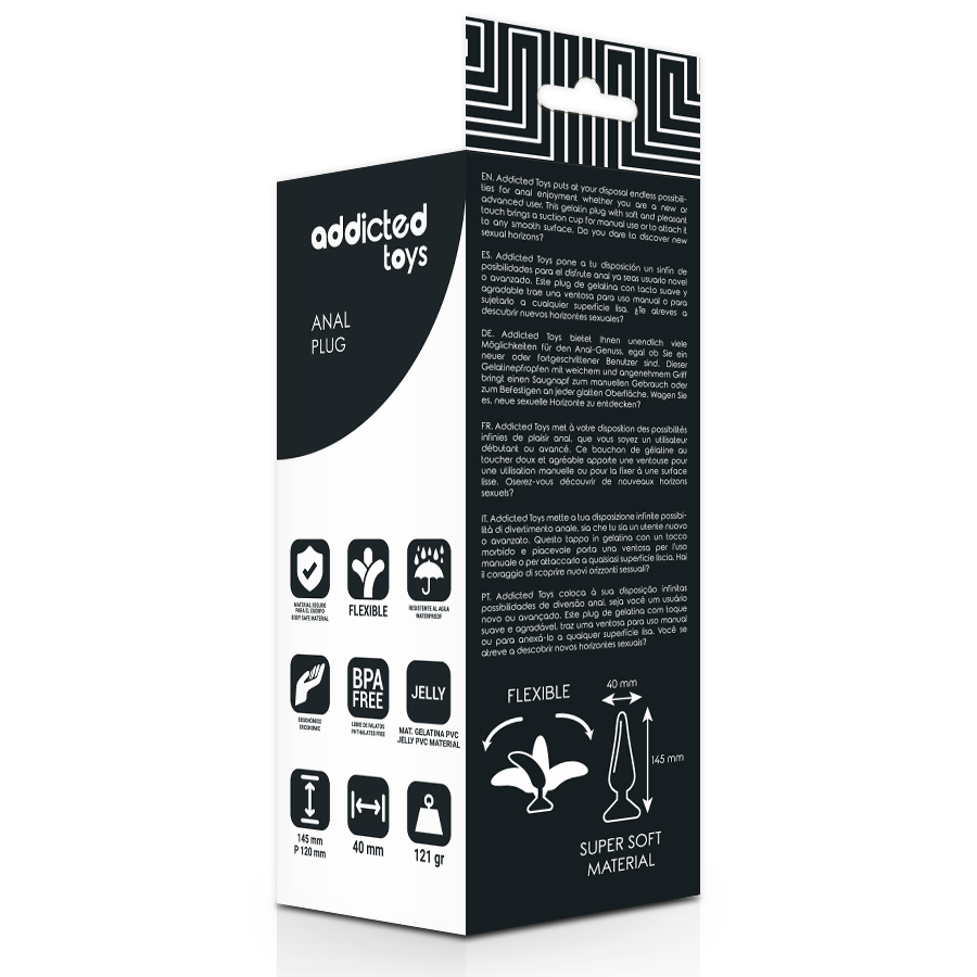 ADDICTED TOYS - ANAL PLUG 14.5 CM BLACK - ToysByMonk