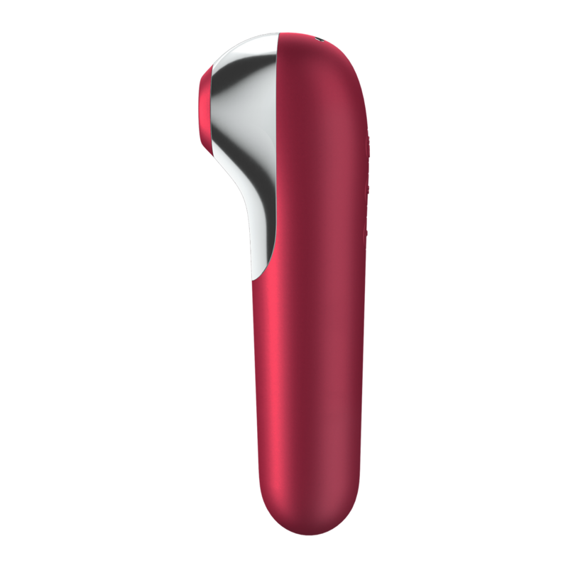 SATISFYER - DUAL LOVE VIBRATOR AND SUCTIONER WITH PULSED AIR RED SATISFYER CONNECT