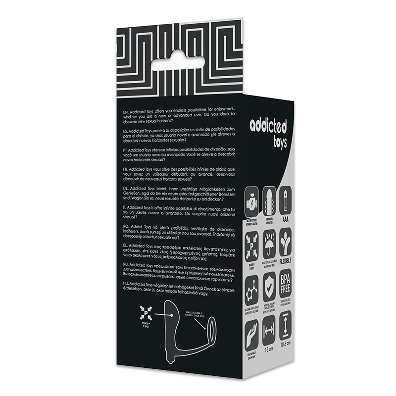 ADDICTED TOYS - VIBRATORY ANAL PLUG WITH PENIS RING ADDICTED TOYS