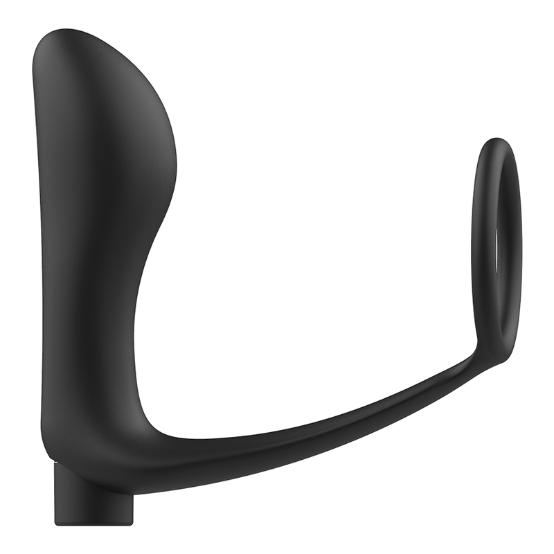 ADDICTED TOYS - PENIS RING WITH REMOTE CONTROL ANAL PLUG BLACK RECHARGEABLE - ToysByMonk