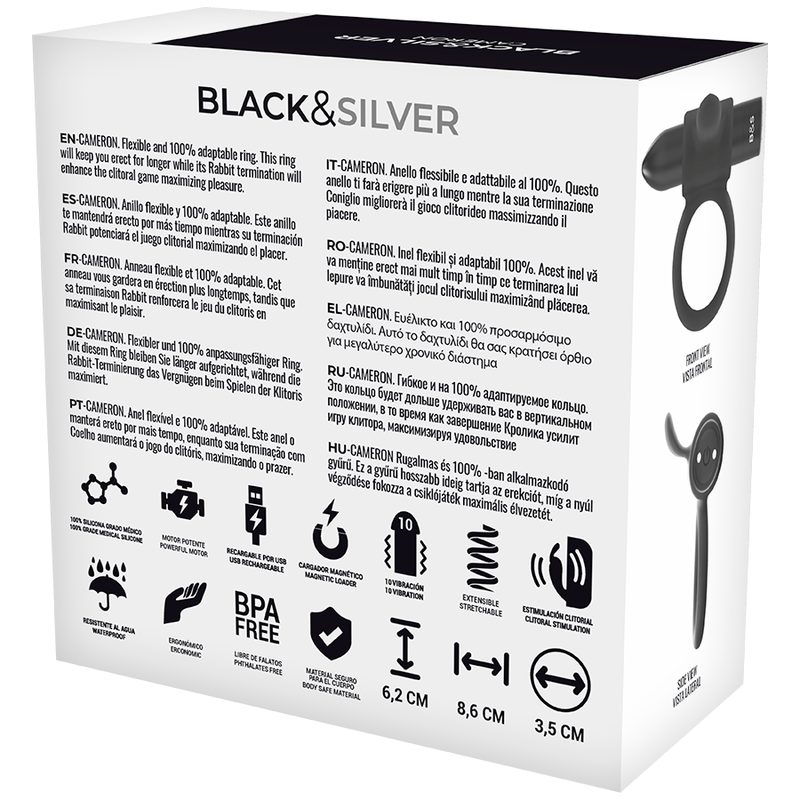 BLACK&SILVER - CAMERON REMOTE CONTROL COCKRING WATCHME - ToysByMonk