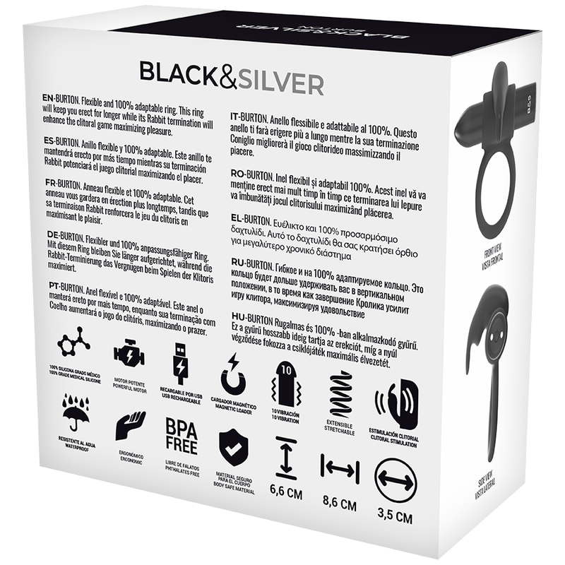 BLACK&SILVER - BURTON REMOTE CONTROL COCKRING WATCHME - ToysByMonk