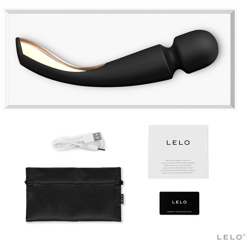 LELO - SMART MEDIUM WAND 2 BLACK MASSAGER - ToysByMonk
