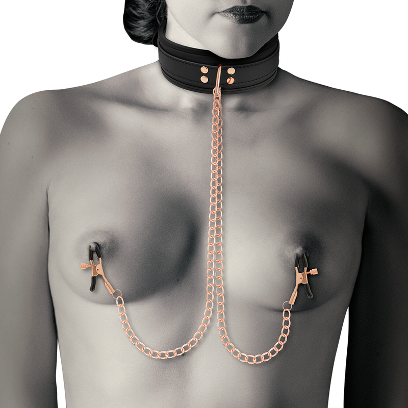 COQUETTE CHIC DESIRE - FANTASY NIPPLE CLAMP NECKLACE WITH NEOPRENE LINING COQUETTE FANTASY