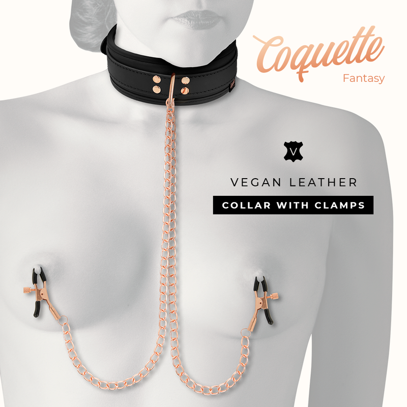 COQUETTE CHIC DESIRE - FANTASY NIPPLE CLAMP NECKLACE WITH NEOPRENE LINING COQUETTE FANTASY