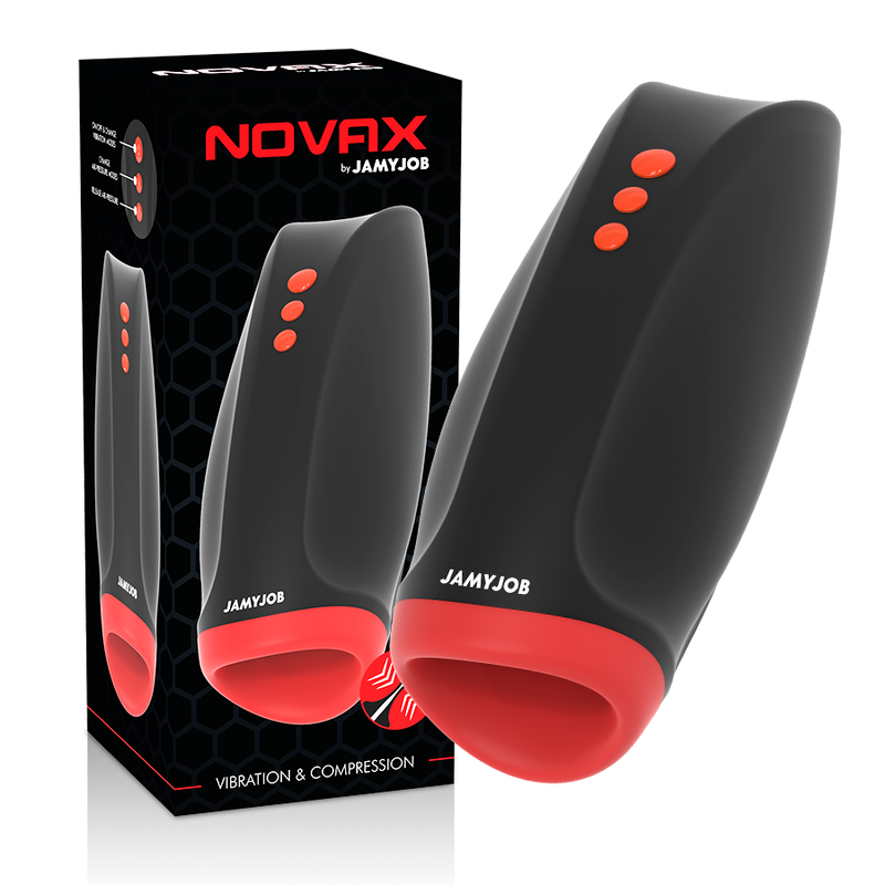 JAMYJOB - NOVAX MASTURBATOR WITH VIBRATION AND COMPRESSION - ToysByMonk