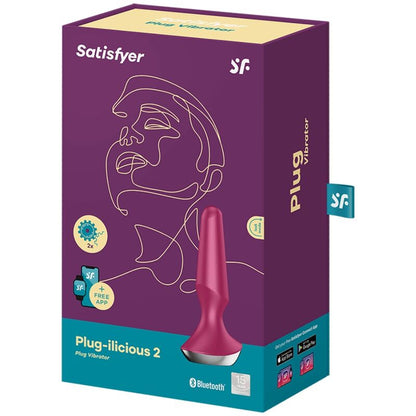 SATISFYER - PLUG ILICIOUS 2 PLUG VIBRATOR BERRY SATISFYER CONNECT