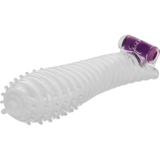 OHMAMA - TEXTURED PENIS SHEATH WITH VIBRATING BULLET OHMAMA