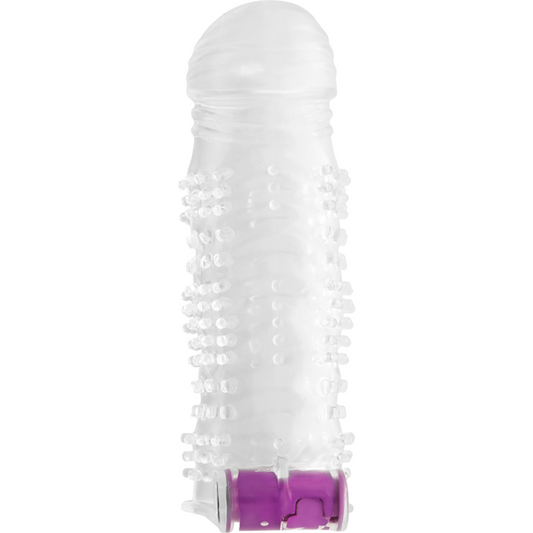 OHMAMA - TEXTURED PENIS SHEATH WITH VIBRATING BULLET OHMAMA