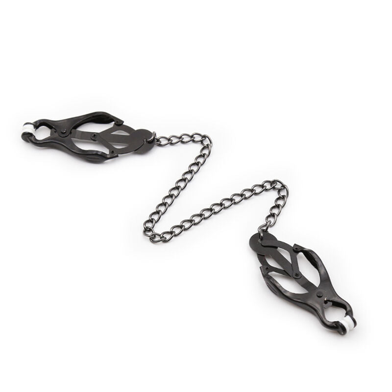 OHMAMA FETISH - JAPANSE TEPELKLEMMEN MET ZWARTE KETTING