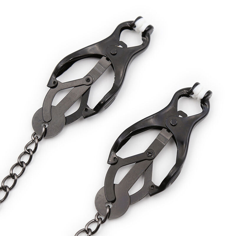 OHMAMA FETISH - JAPANESE NIPPLE Clamps WITH BLACK CHAIN OHMAMA FETISH