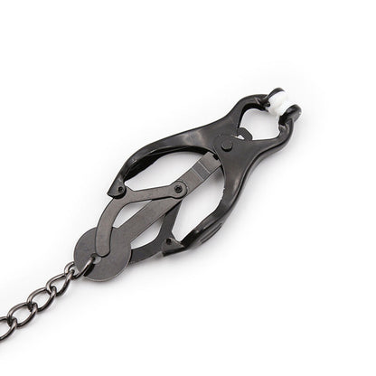 OHMAMA FETISH - JAPANSE TEPELKLEMMEN MET ZWARTE KETTING