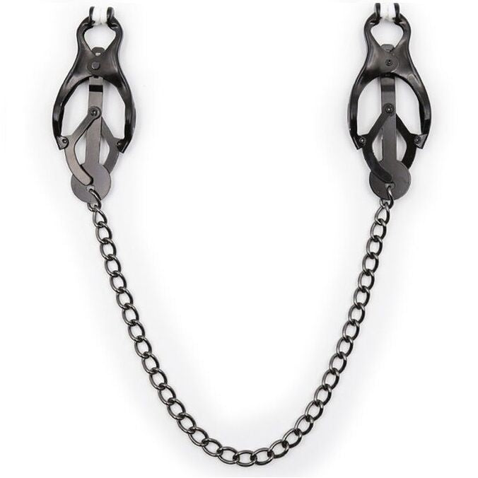 OHMAMA FETISH - JAPANSE TEPELKLEMMEN MET ZWARTE KETTING
