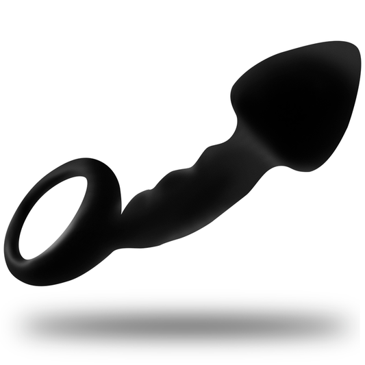OHMAMA - RIBBED ANAL PLUG WITH RING - ToysByMonk