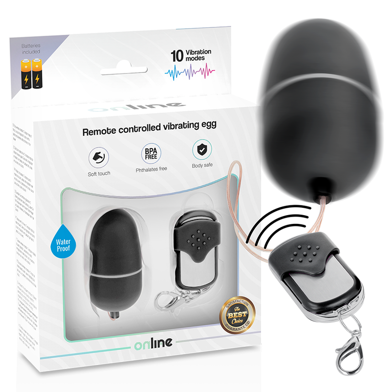ONLINE - REMOTE CONTROL VIBRATING EGG M BLACK ONLINE