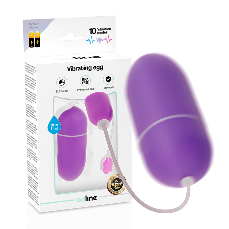 ONLINE - WATERPROOF VIBRATING EGG PURPLE ONLINE