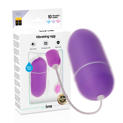 ONLINE - WATERPROOF VIBRATING EGG PURPLE ONLINE