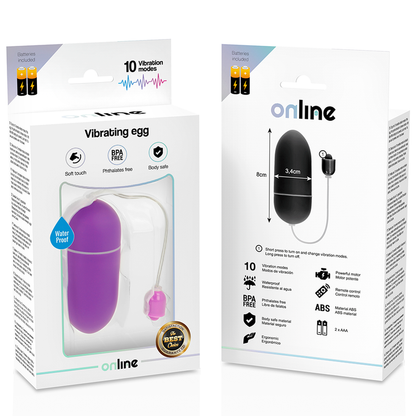 ONLINE - WATERPROOF VIBRATING EGG PURPLE ONLINE