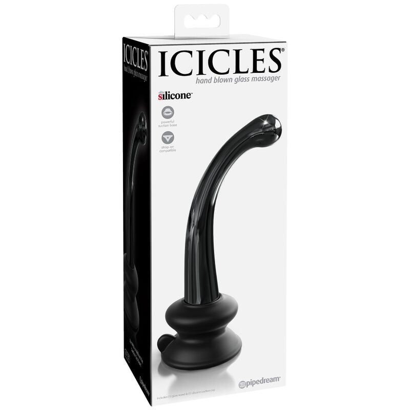 ICICLES - N. 87 GLASS DILDO WITH SUCTION CUP ICICLES