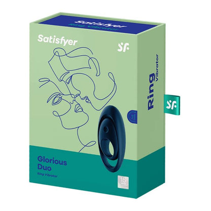 SATISFYER - GLORIOUS DUO RING VIBRATOR BLUE SATISFYER RING