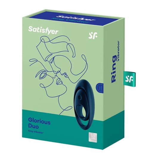 SATISFYER - GLORIOUS DUO RING VIBRATOR BLUE SATISFYER RING