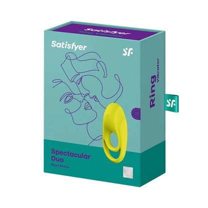 SATISFYER - SPECTACULAR DUO RING VIBRATOR YELLOW SATISFYER RING
