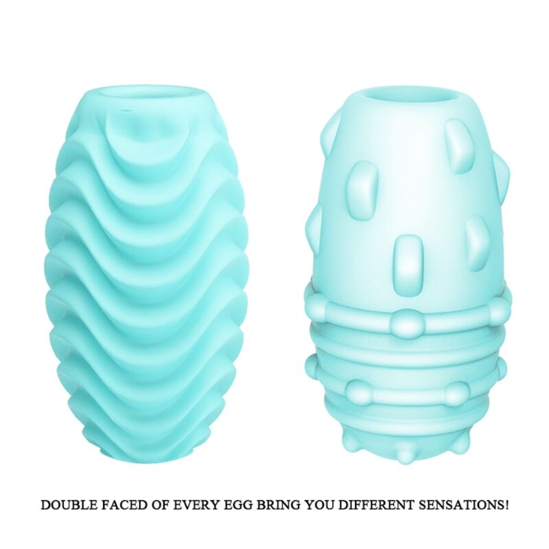PRETTY LOVE - TURQUOISE DOUBLE SIDED MASTURBATOR EGG PRETTY LOVE MALE