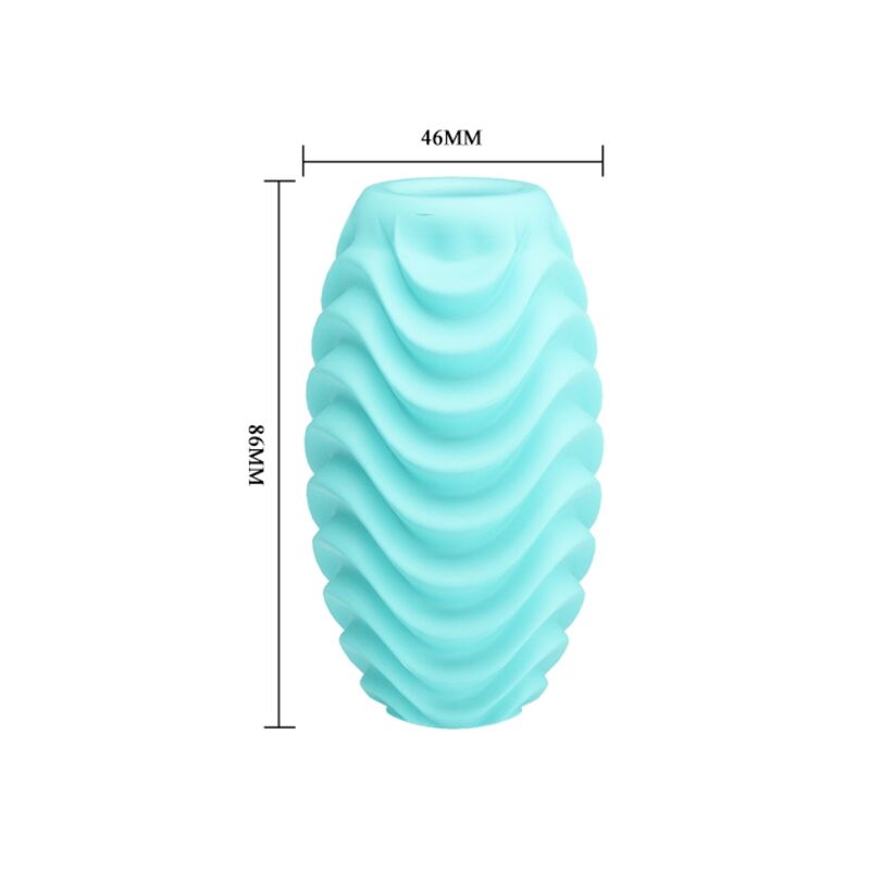 PRETTY LOVE - TURQUOISE DOUBLE SIDED MASTURBATOR EGG PRETTY LOVE MALE