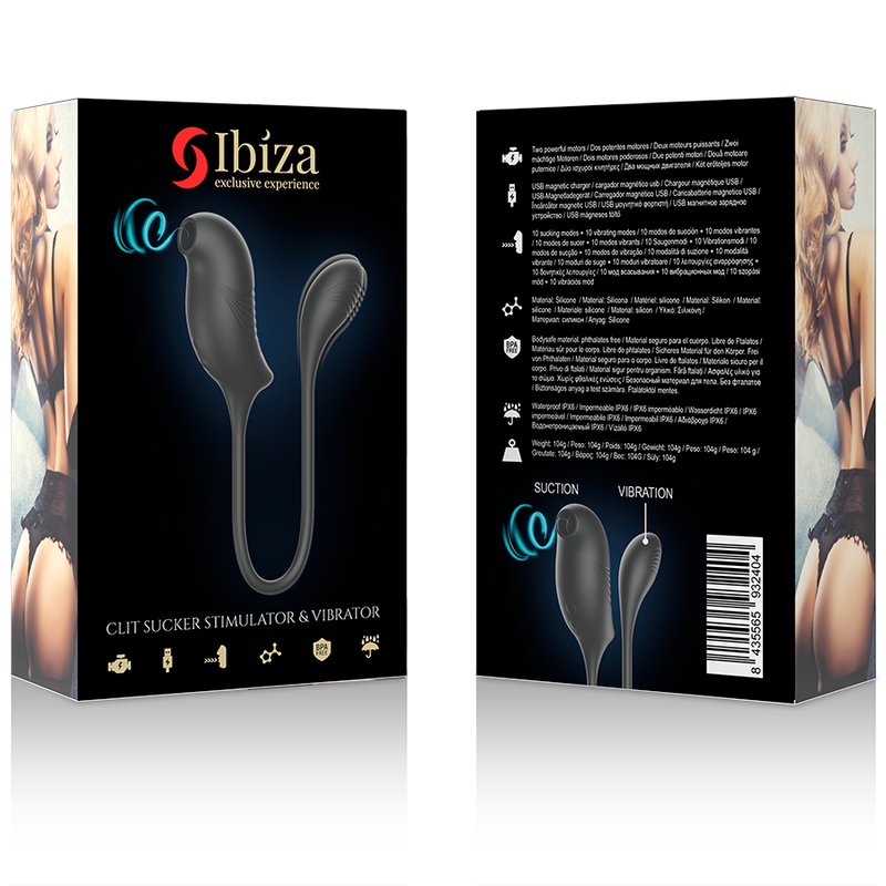 IBIZA - STIMULATOR WITH MAGIC CLITORIS SUCTIONER AND VIBRATION IBIZA TECHNOLOGY