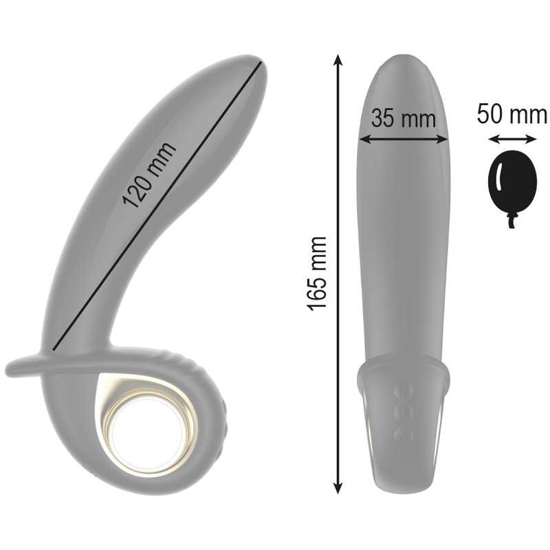 IBIZA - POWERFUL INFLATABLE ANAL/VAGINAL VIBRATOR REMOTE CONTROL - ToysByMonk