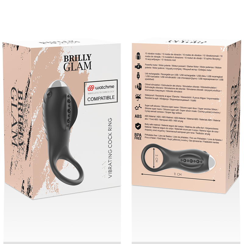 BRILLY GLAM - ALAN COCK RING WATCHME WIRELESS TECHNOLOGY COMPATIBLE BRILLY GLAM