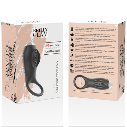 BRILLY GLAM - ALAN COCK RING WATCHME WIRELESS TECHNOLOGY COMPATIBLE BRILLY GLAM