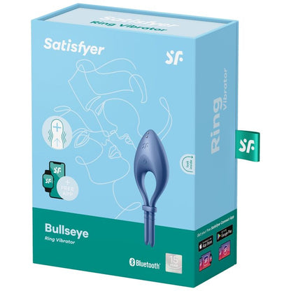 SATISFYER - BULLSEYE RING VIBRATOR APP BLUE - ToysByMonk