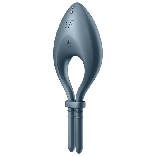 SATISFYER - BULLSEYE RING VIBRATOR APP GREY - ToysByMonk