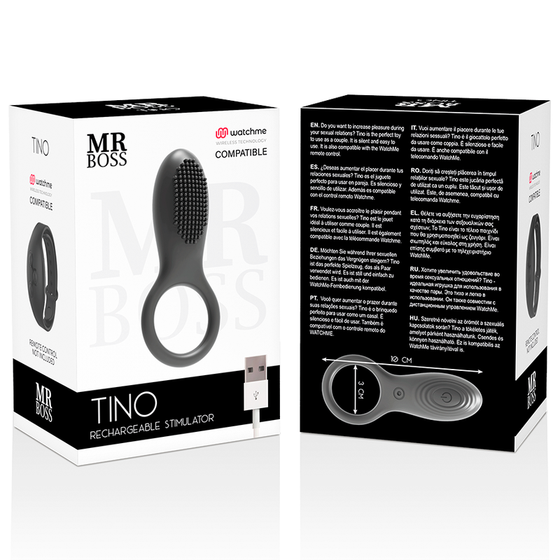MR BOSS - TINO STIMULATOR RING COMPATIBLE WITH WATCHME WIRELESS TECHNOLOGY - ToysByMonk